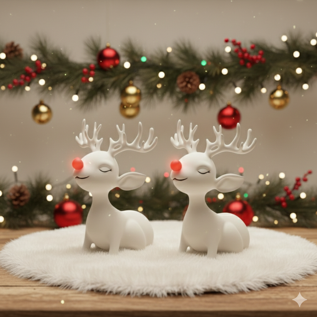 2 Rena Decorativa natalina